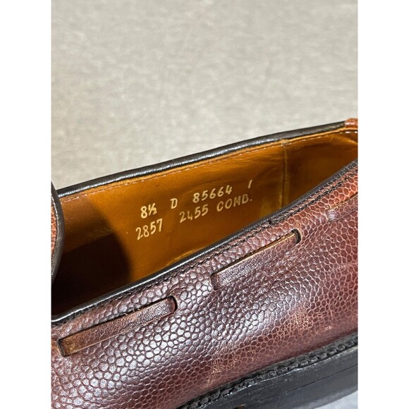 Allen Edmonds Dalton Brown Pebble Grain Tassel Kiltie Slip-On Dress Shoe Loafer - Picture 11 of 12